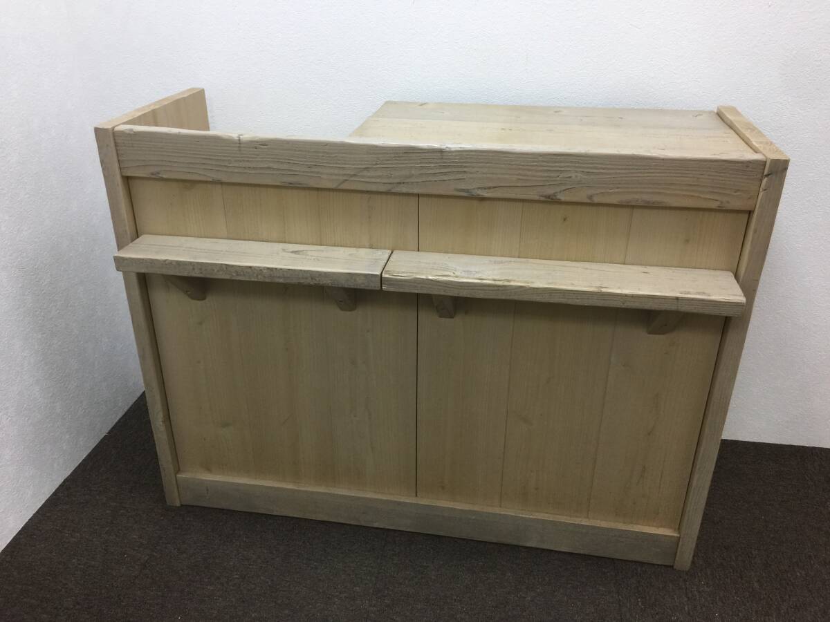 【定価94,050円】ビューティーガレージ アンティーク ウッディ 受付カウンター 幅1200mm レジカウンター レジ台