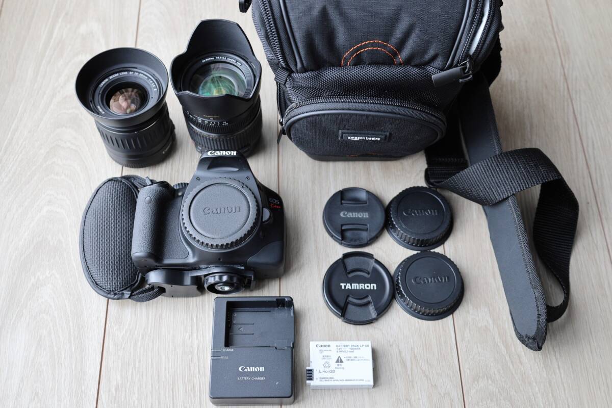 CANON EOS KissX4　シャッター数2634回　高倍率・標準ズームレンズセット　（28-300mm / 28-90mm)