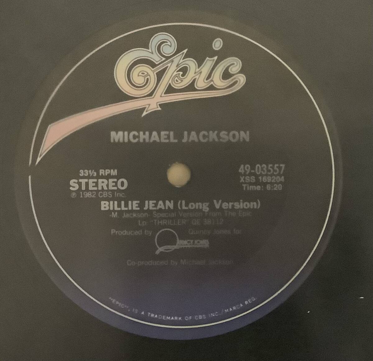 USオリジナル盤　Michael Jackson【 BILLIE JEAN 】Long Version ・instrumental 12in シングル 1982年　XSS 169204