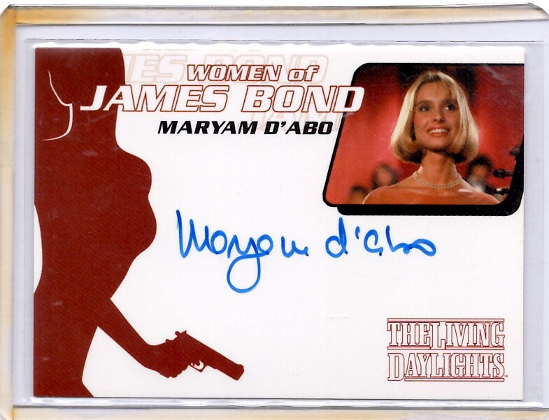 WOMEN of JAMES BOND 直筆サインカード　MARYAM D’ABO マリアム・ダボ ボンドガール　Autograph 新品ミント状態品