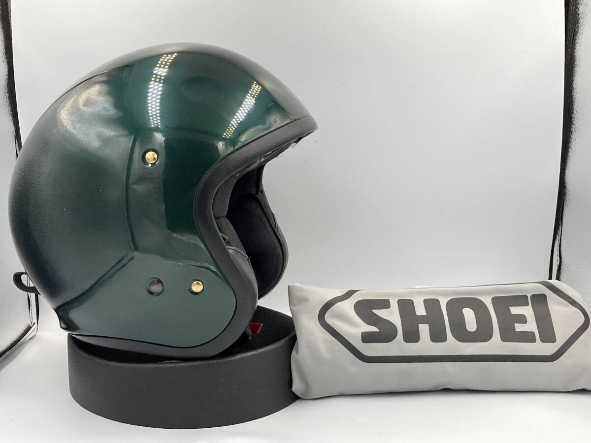 2020年製 SHOEI ショウエイ J・O JO ジェイ・オー ジェットヘル ヘルメット ブリティッシュグリーン Mサイズ 超美品!!