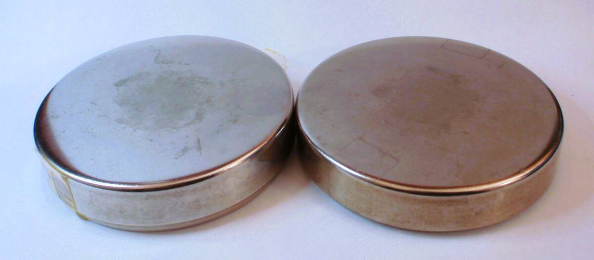 [JN310658Eq]●ステンレス製シャーレ２個・エコ・煮沸滅菌可能USED、顕微鏡観察・小物整理・実験機材・送料全国一律180円【匿名配送】