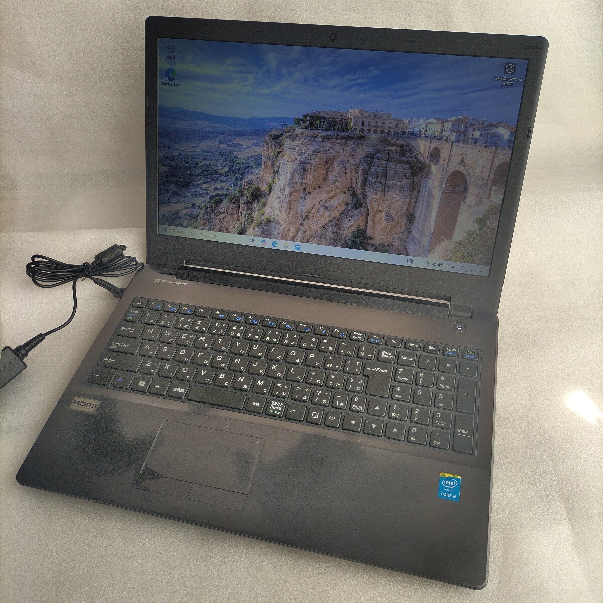 MouseComputer W950AU ノートPC Core i5 5200U メモリ4GB SSD128GB 15.6インチ Windows10 ACアダプター A12-040N2A ジャンク