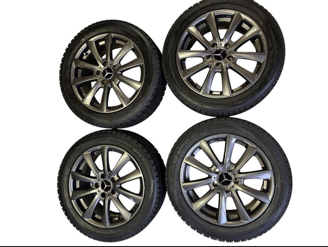 最終値下げ 美品 2027年製 スタッドレスタイヤセット　245/45R17 ナンカン ベンツ W212