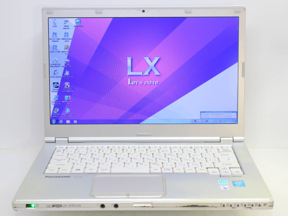 Panasonic Let's note LX3 CF-LX3NERBR/Core i7-4500U/8GBメモリ/m-SATA SSD128GB/DVD/HD+ 14.0TFT/Windows7 リカバリ領域有 難有 #0126