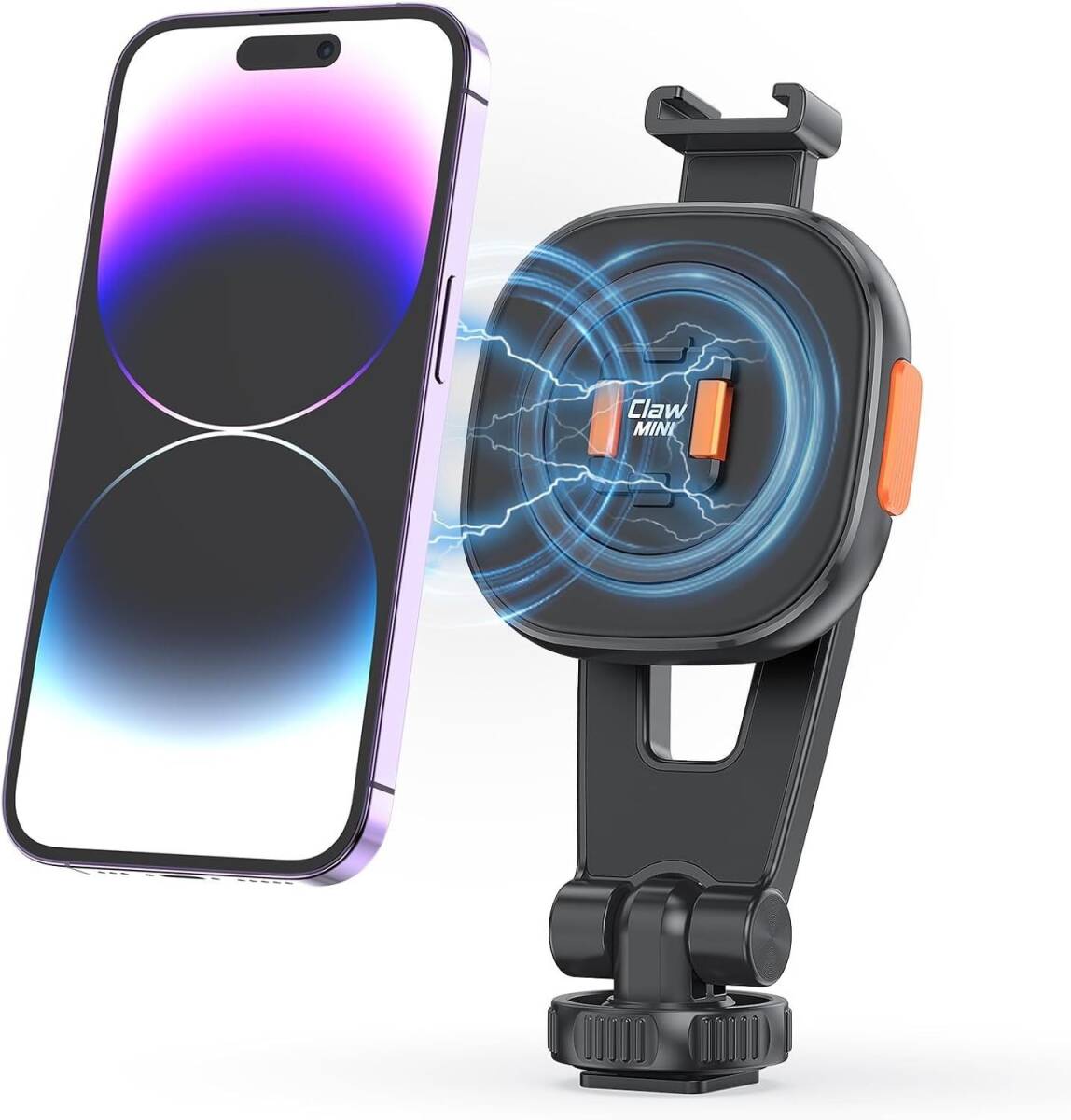 VRIG スマホホルダー 三脚 スマホ 三脚 マグネット magsafe対応前後回転可能 コールドシュー付き 360度回転 超強力マグネット YT1250