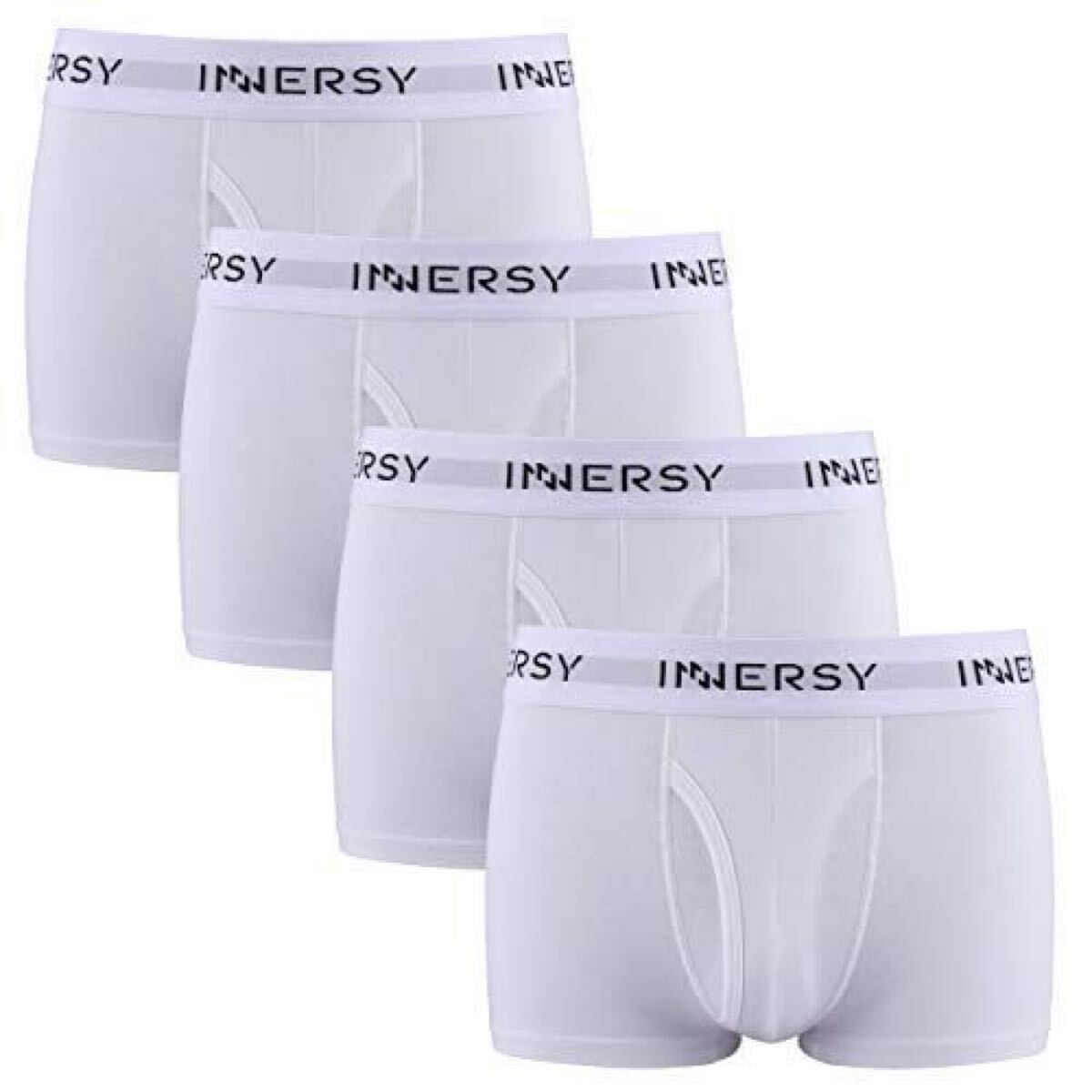 [INNERSY] ボクサーパンツ メンズ パンツ 前開き 下着 男性用 綿 ローライズ ボクサーブリーフ 4枚セット 3XLサイズ YT12202