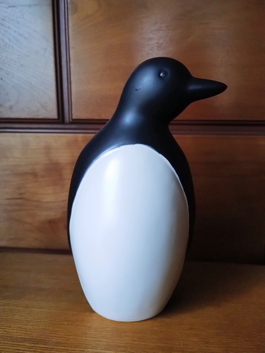 ペンギン 貯金箱 レトロモダン 北欧風 鳥 オブジェ 陶器製 置物 動物 雑貨 Penguin レトロ