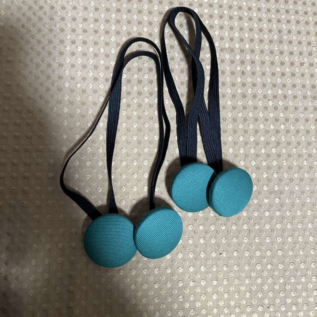 裾ズレ落ち防止バンド　ガウチョ ワイドパンツに ハンドメイド グリーン