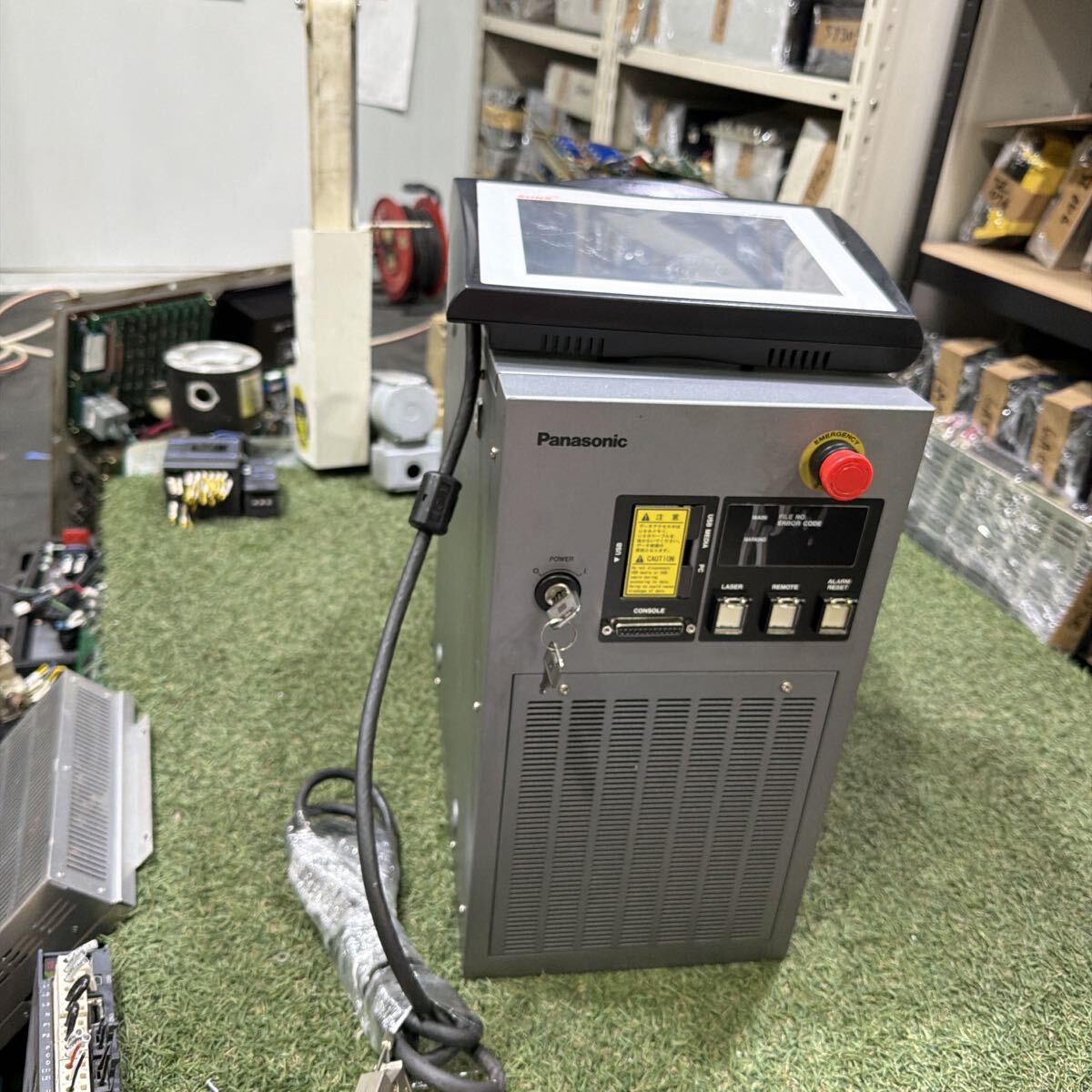 6A245 Panasonic Sunx LP-S200 レーザー ／　 レーザーマーカー / LP-ADP40 通電確認済み　