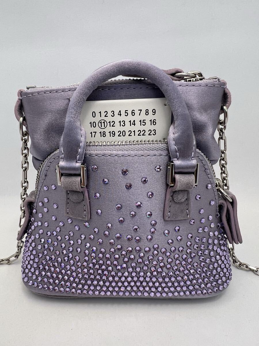 Maison Margiela メゾンマルジェラ　 5AC Cinema Inferno Baby ショルダーバッグ　 アイコンバッグ　パープル系　ラインストーン