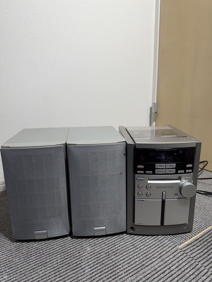 KENWOOD ケンウッド CD/MDコンポ RXD-SG3MD COMPACT DISC STEREO SYSTE スピーカーセット 音出し確認済み （注意事項 商品明）