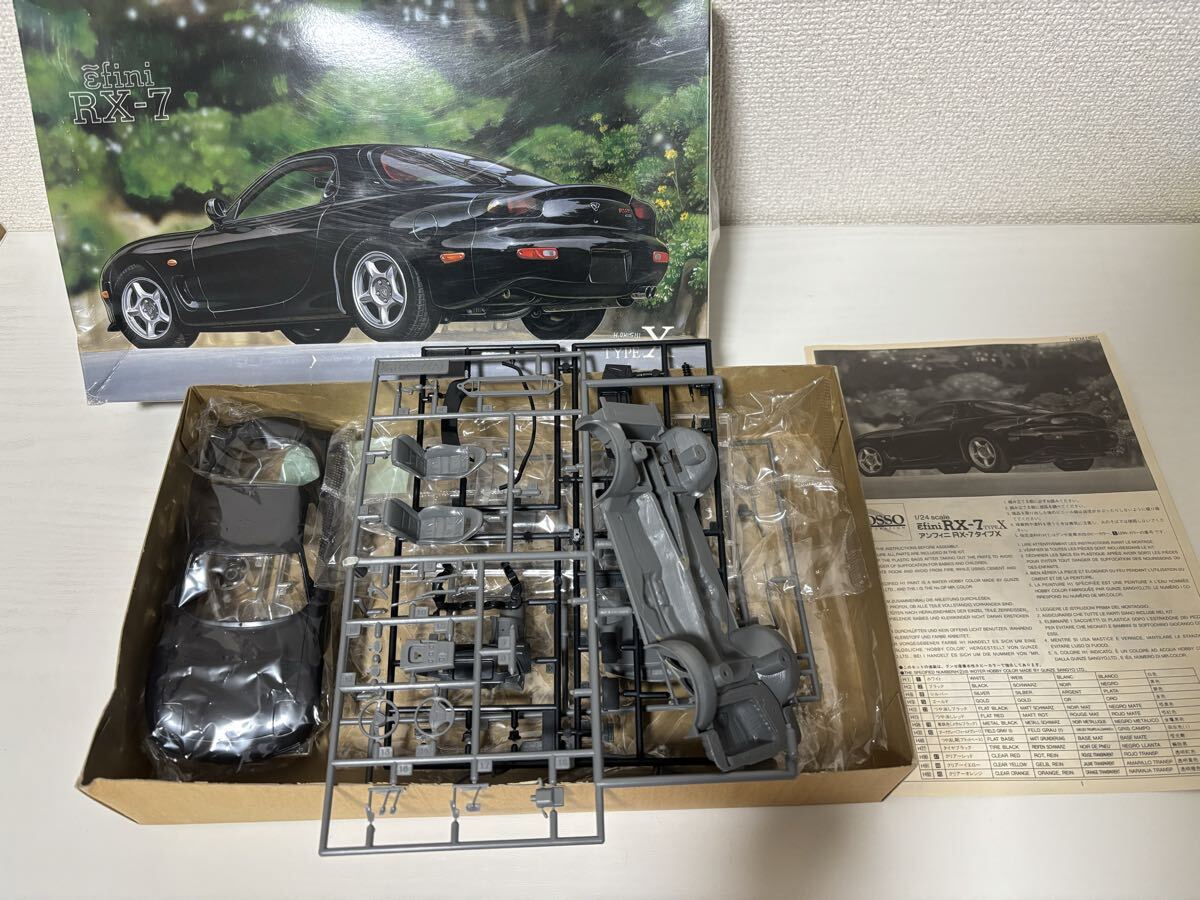ROSSO efini RX-7 アンフィニ 1/24 スケール マツダ プラモデル TYPE X レトロ ホビー スポーツカー 訳あり 現状品 ＊８０ 0124