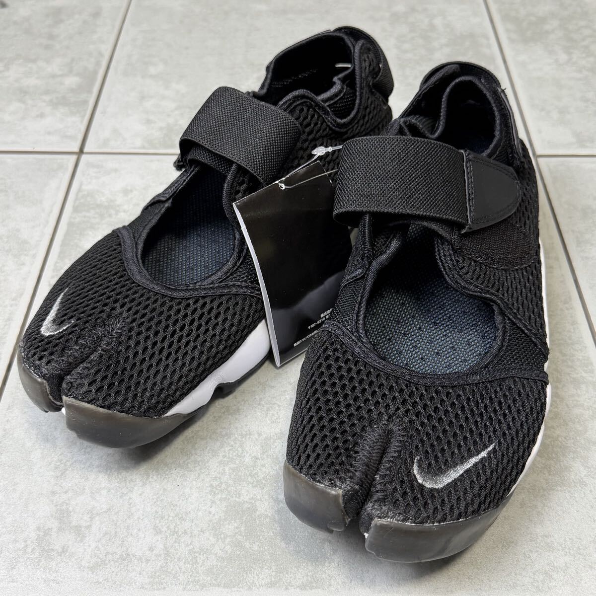 新品タグ付き NIKE AIR RIFT BR BLACK/COOL GREY-WHITE size 27cm ナイキ エアリフト ブリーズ ブラック 黒 サンダル スニーカー タビ 足袋