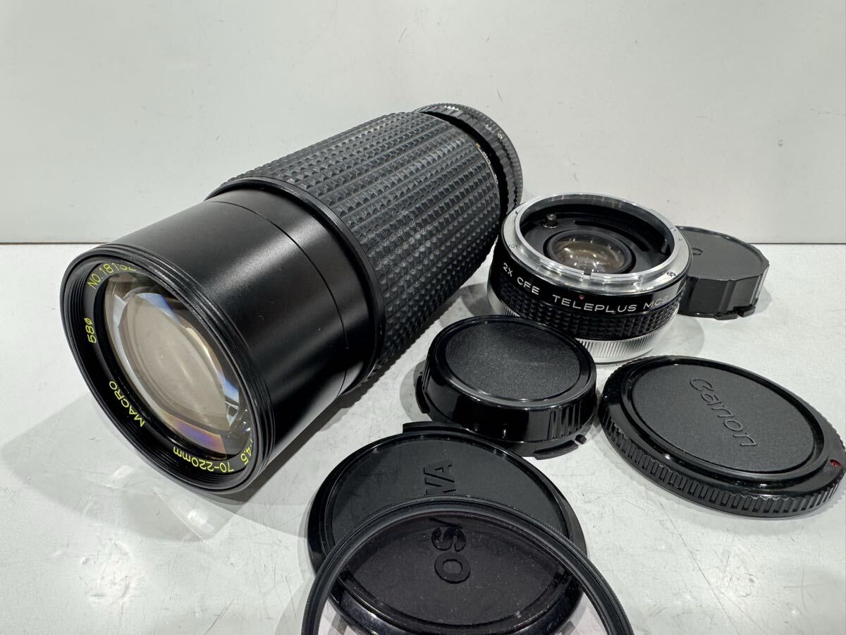 260127A☆ OSAWA MC 1:4.5 70-220mm MACRO 58φ 2× CFE TELEPLUS MC6 セット マニュアルレンズ おまけ付 ♪配送方法＝宅急便(EAZY)♪
