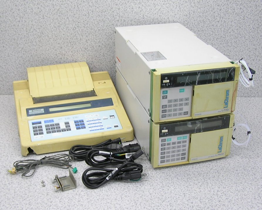 ■HITACHI/日立 HPLC 高速液体クロマトグラフィー インテグレーター D-2500 ＋ ポンプユニット L-7110 ＋ UV検出器 L-7400 現状品