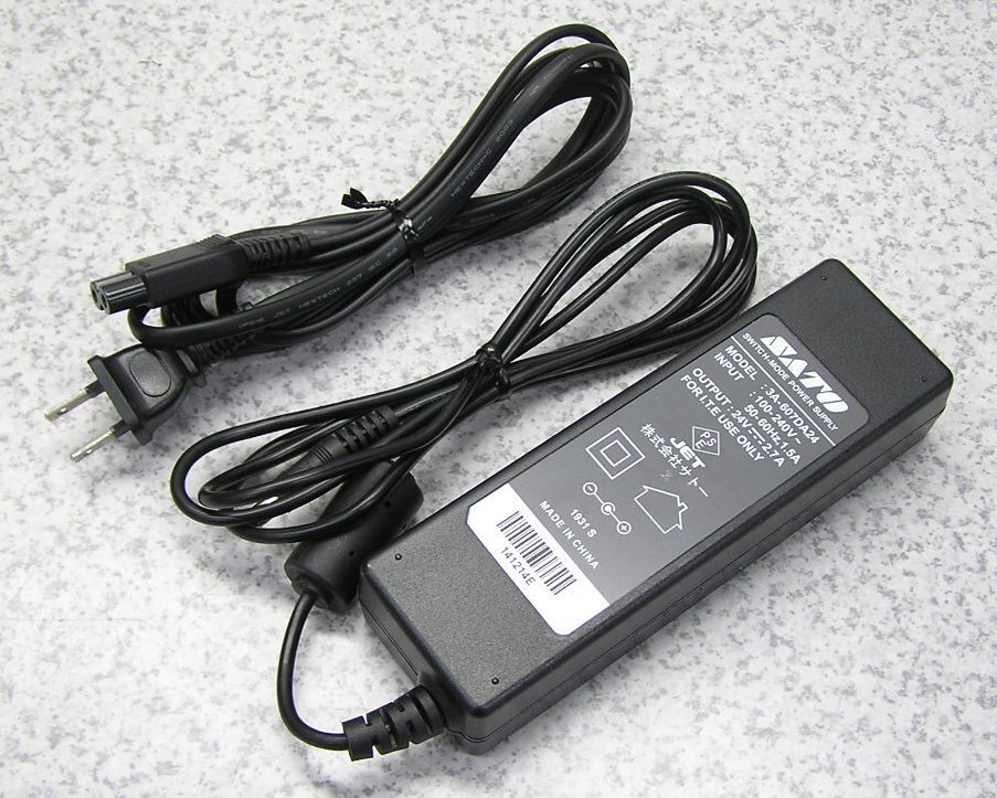 ■8台在庫有り SATO/サトー サーマルプリンタ用ACアダプタ 24V/2.7A 3A-607DA24 動作保証 送料一律600円