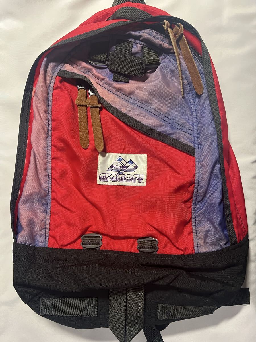 美品　訳あり　GREGORY 紫タグ　デイパック　赤×紫