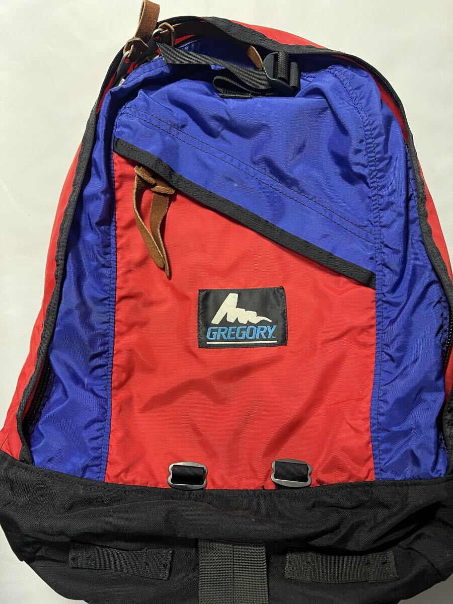 美品　94年製　初期型　GREGORY　青タグ　デイパック　26L　赤×青