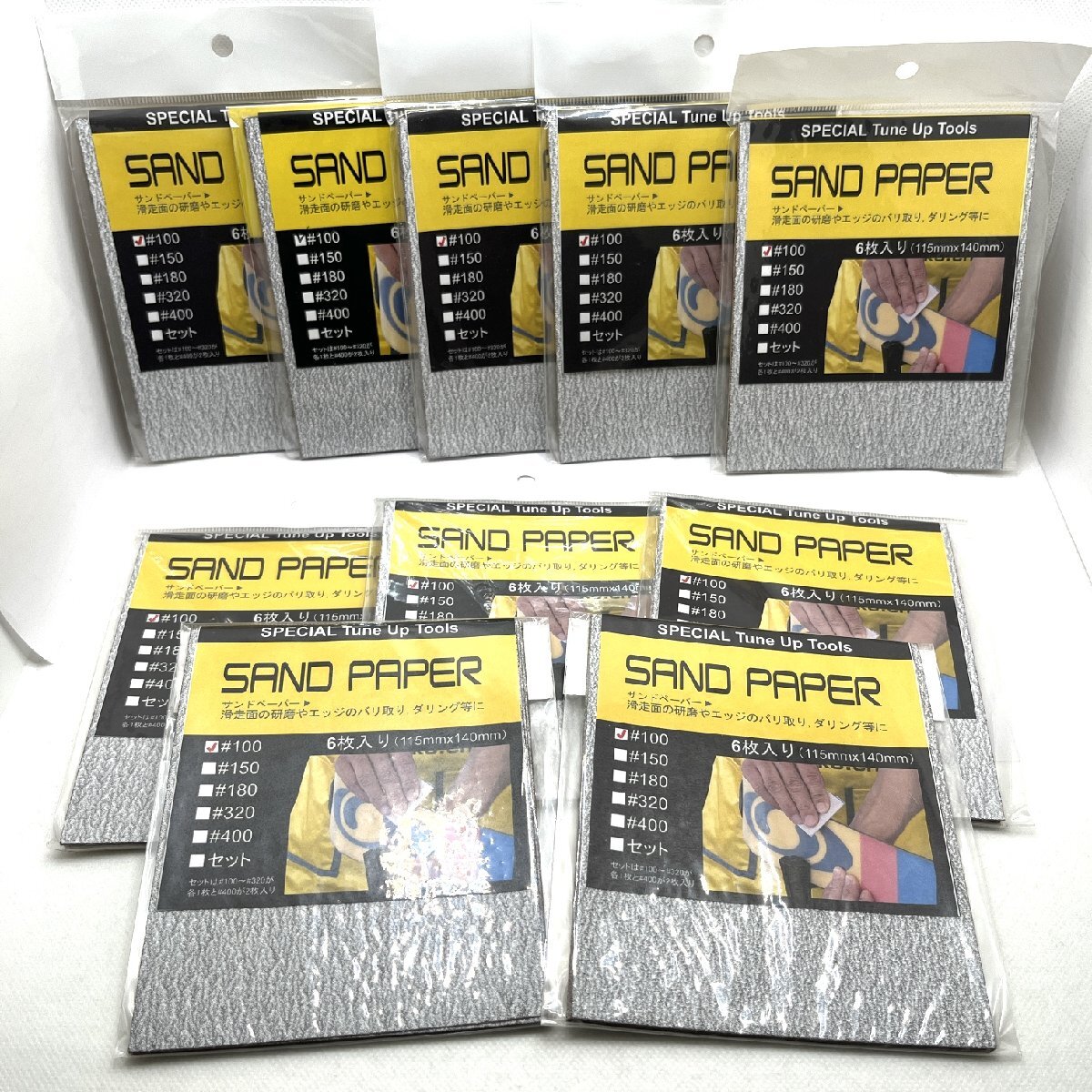 クロスカントリー スキー サンドペーパー ＃100 6枚入り×10セット チューンナップ グリップゾーンの研磨 バリ取り 6002113 【道楽札幌】