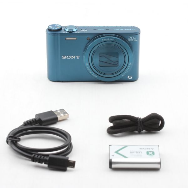 【良品】SONY ソニー コンパクトデジタルカメラ DSC-WX300 ブルー JS129-00988