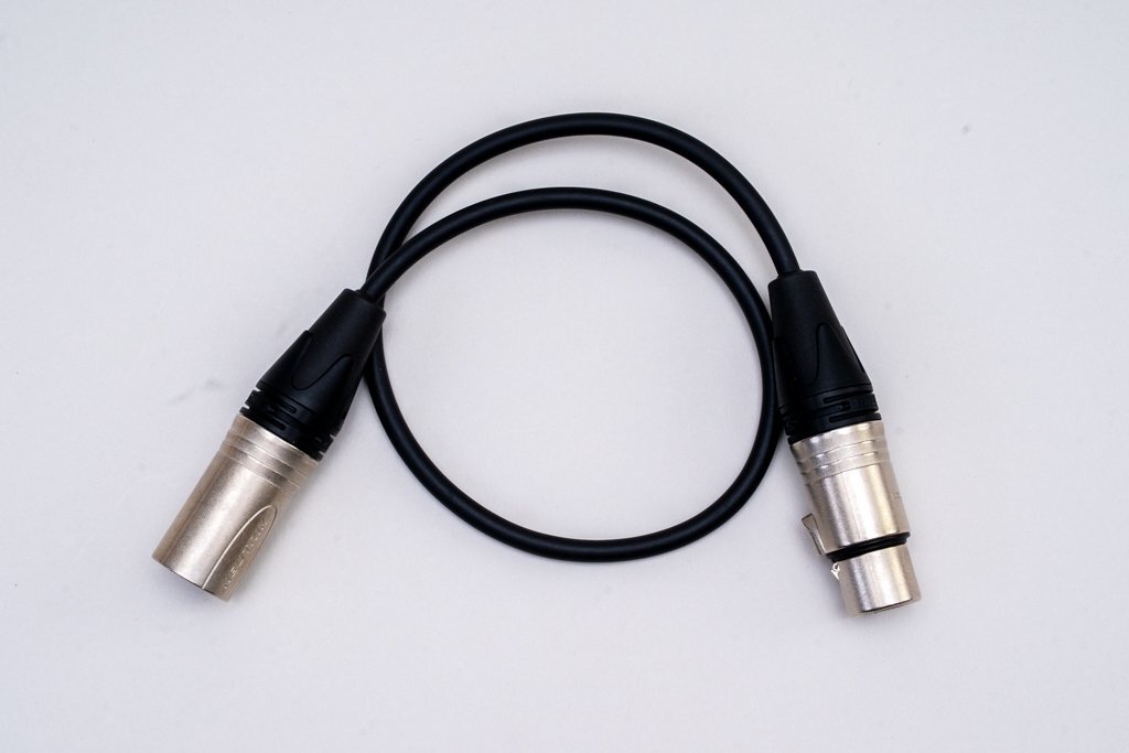 XLR3ピンマイクケーブル（約38cm） XLR3ピン(オス-メス) マイクケーブル約38cm No.3 25121213