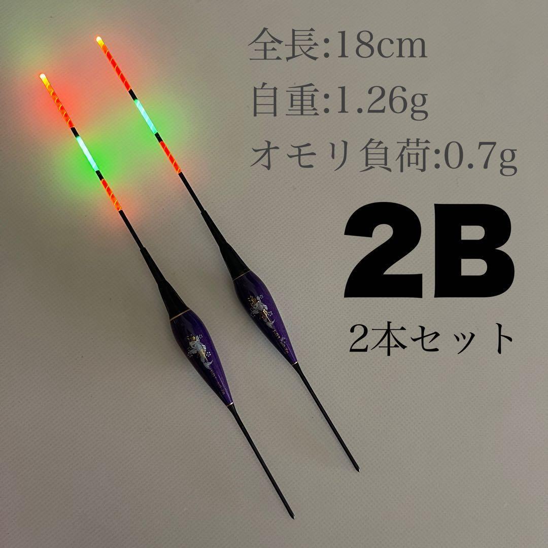 棒ウキ　2B 3点発光　2本セット　ヘラウキ　へらうき　電気ウキ 　CR425　J01
