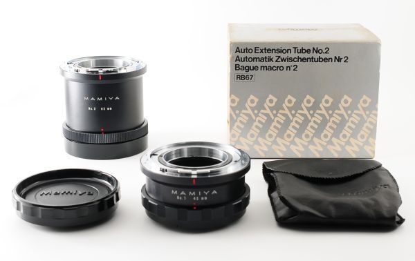 27【動作品】Mamiya マミヤ RB67 エクステンションチューブ No.1 45mm & No.2 82mm 中判カメラ用 レンズ アダプター
