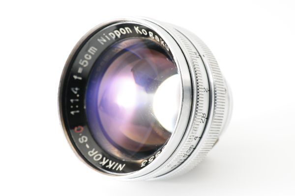 22【動作品】ニコン Nikon NIKKOR-S・C 5cm/F1.4 レンズ MF マニュアルフォーカス
