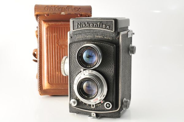 26【動作品】ニッケンフレックス NIKKENFLEX 75mm F3.5 二眼レフ フィルムカメラ