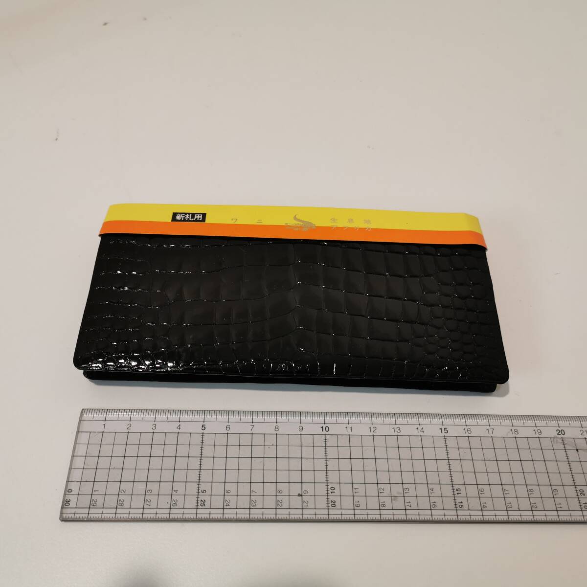 180123D-T■クロコダイル 長財布■CROCODILE 札入れ 本物 黒色 財布 未使用 