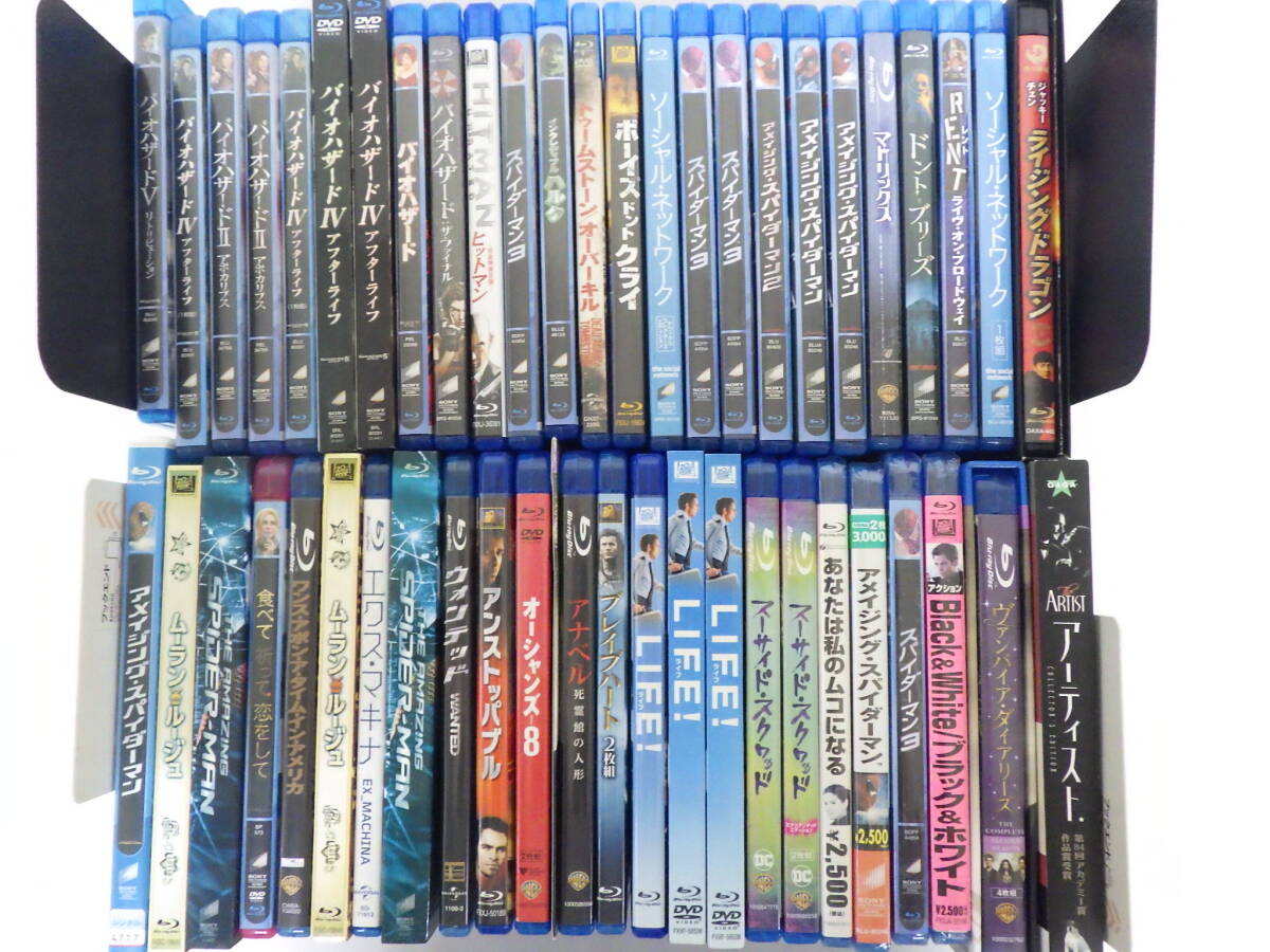 017D241A♪ Blu-ray ブルーレイ 洋画 49枚 セット まとめ ★未開封含む★ スパイダーマン/バイオハザード/ライフ/アナベル/他 中古