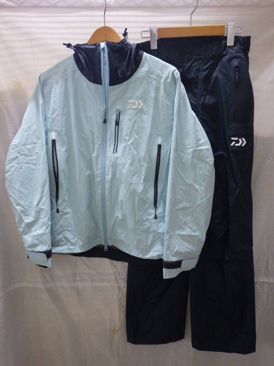 127D269A♪ DAIWA ダイワ レインマックス(R) レインスーツ DR-33020 上下セット レディース Lサイズ 中古