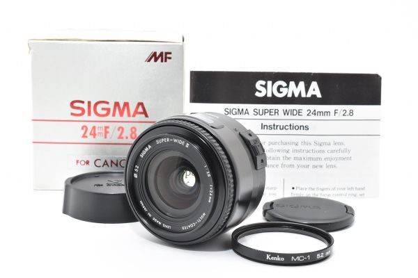動作確認済 SIGMA SUPER-WIDE II AF 24mm F2.8 MC Wide Lens 単焦点 広角レンズ / シグマ キヤノン Canon EF Mount ※デジタル非対応 #5528