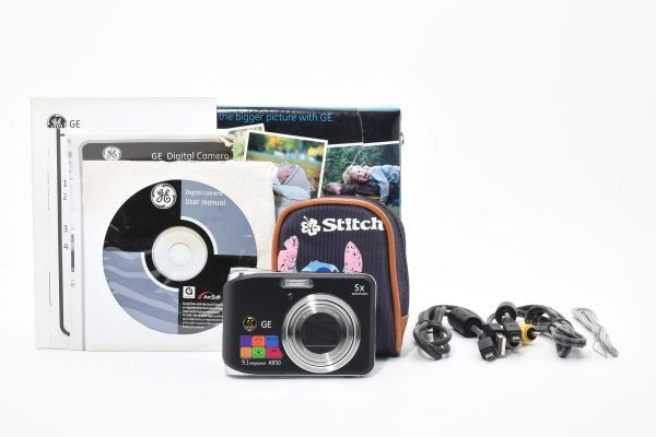 動作確認済 GE A950 Black Compact Digital Camera With Box ブラック コンパクトデジタルカメラ デジカメ ゼネラル・エレクトリック #6513