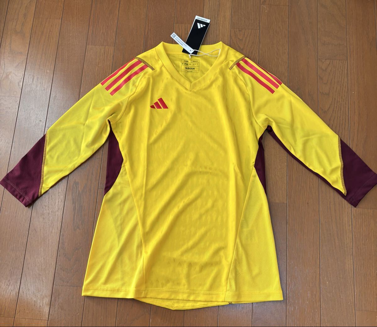 ★アディダス　TIRO23　PRO　GKジャージ　長袖レディース七分　新品　Lサイズ　サッカー　トレーニング　イエロー　Vネック長袖シャツ