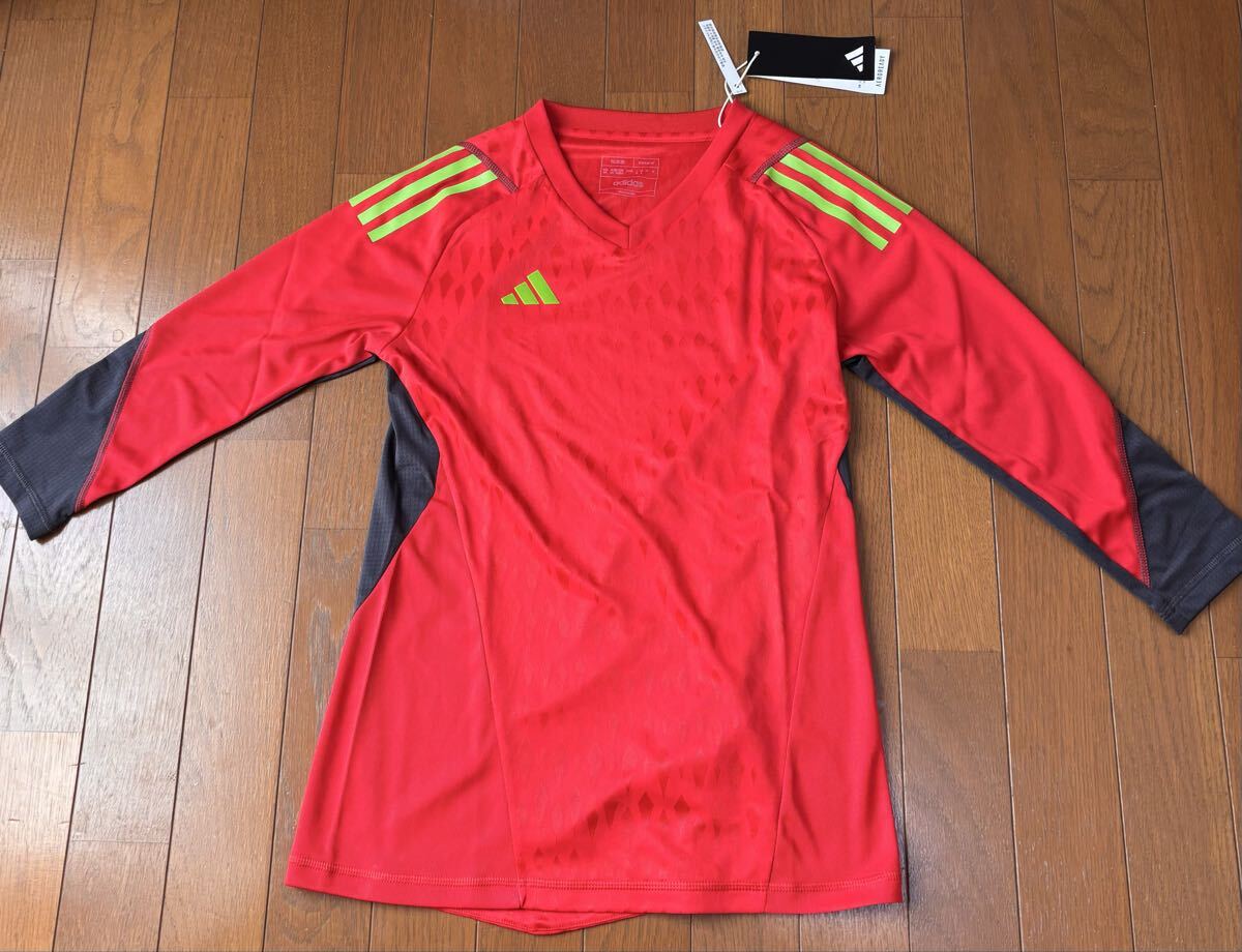★アディダス　TIRO23　PRO　GKジャージ　レディース　新品　Mサイズ　サッカー　トレーニング　赤　レッド　Vネック七分シャツ