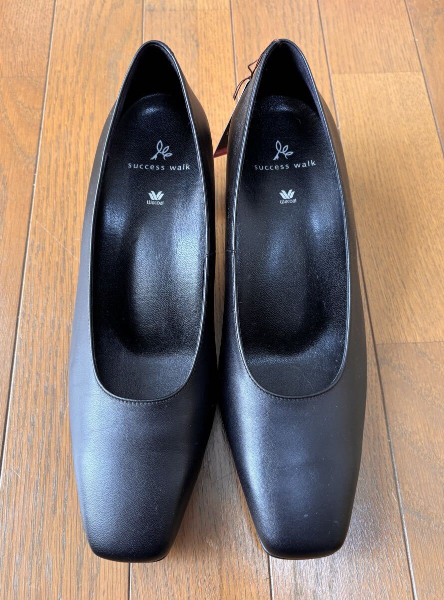 ★ワコール サクセスウォーク パンプス 黒　25.5cmE　新品 ヒール 5cm 歩きやすい 疲れにくい 就活 黒 WFN555ブラック　入学式卒業式