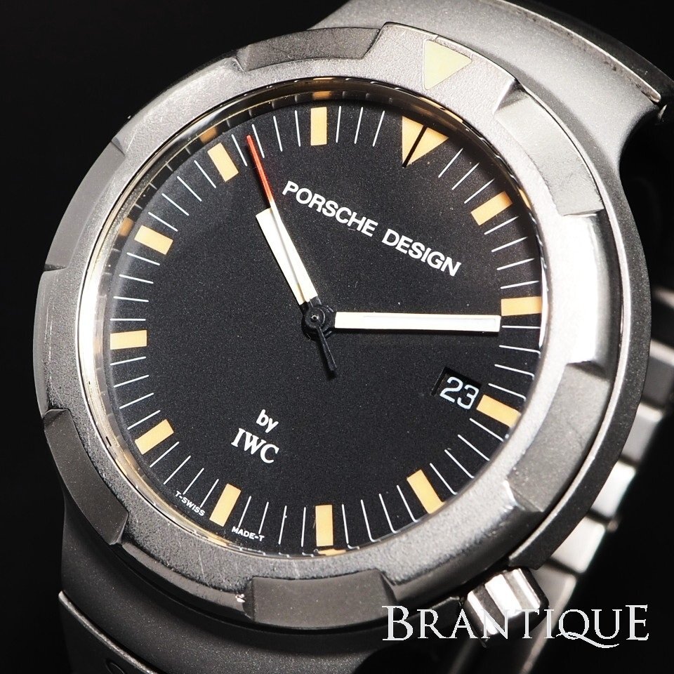 【即決あり】 PORSCHE DESIGN ポルシェデザイン byIWC チタン ocean オーシャン2000 自動巻き 純正ブレス USED メンズ 腕時計 「26149」