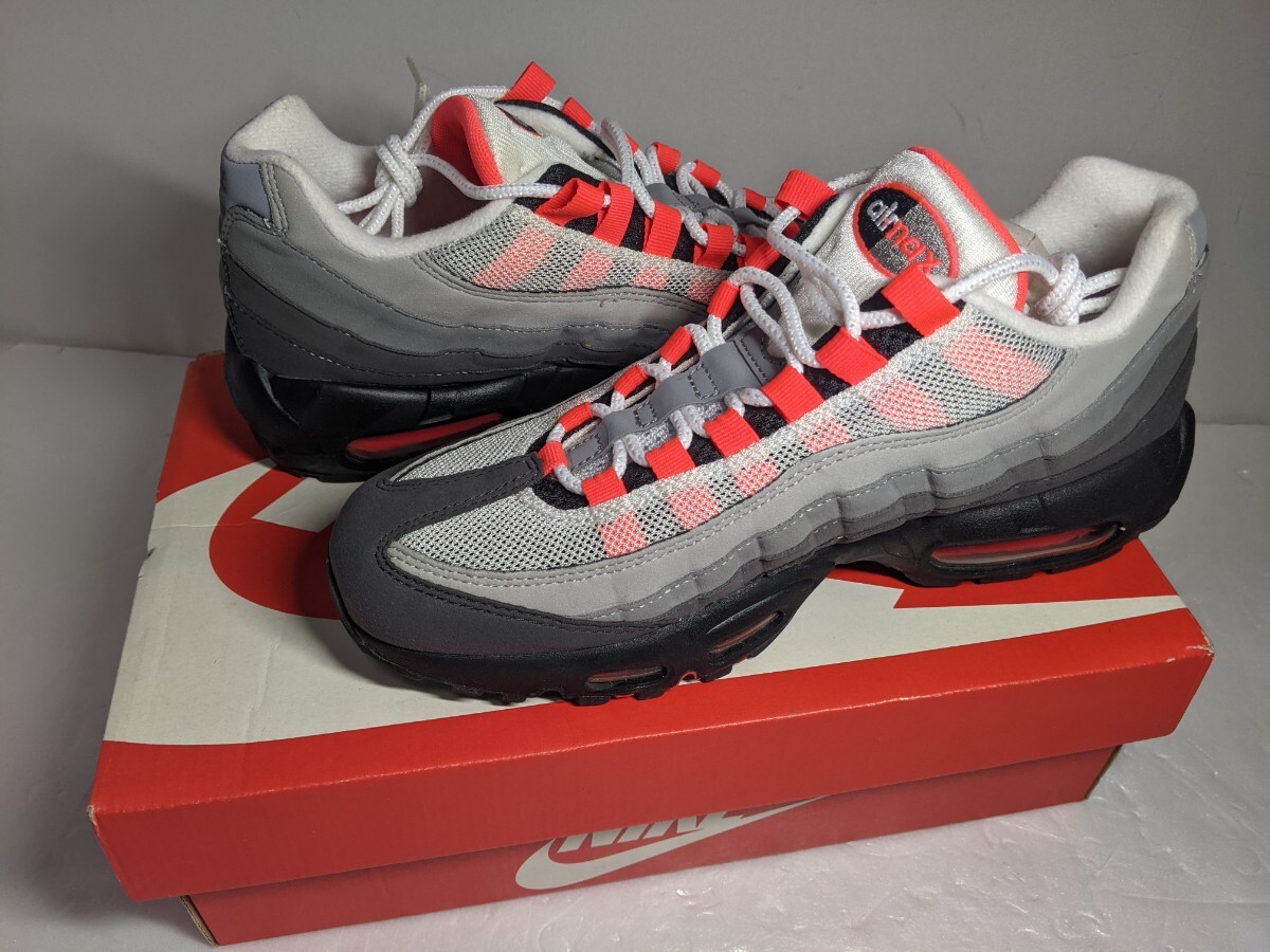 新品未使用自宅保管 NIKE AIR MAX 95 OG AT2865-100 ナイキ エアマックス スニーカー グレー レッド メンズ 25.5cm