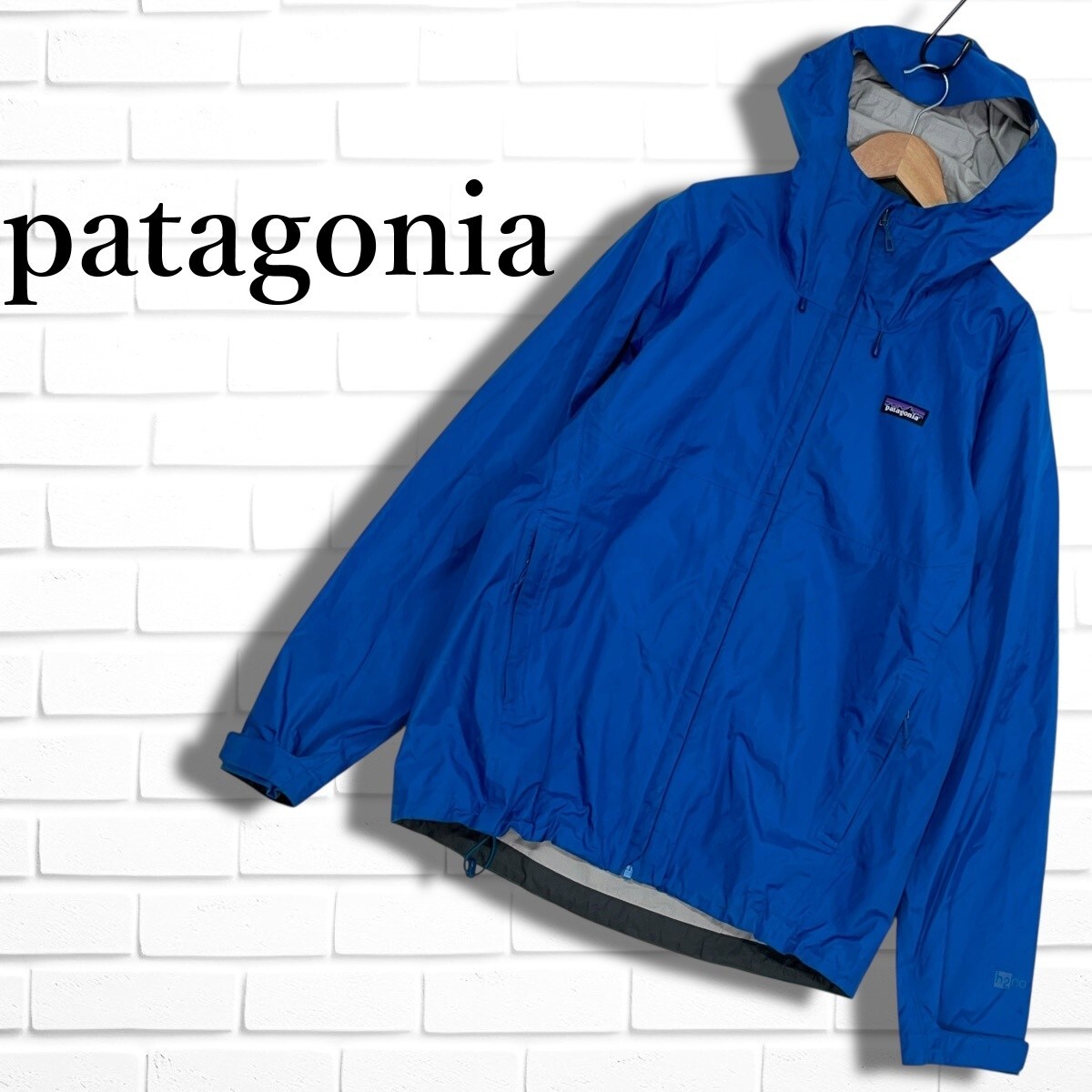 ◆良品◆ patagonia パタゴニア トレンチシェル ナイロン マウンテンパーカー ジャケット アウトドア ウェア 青 メンズ 83802FA18 6985L□