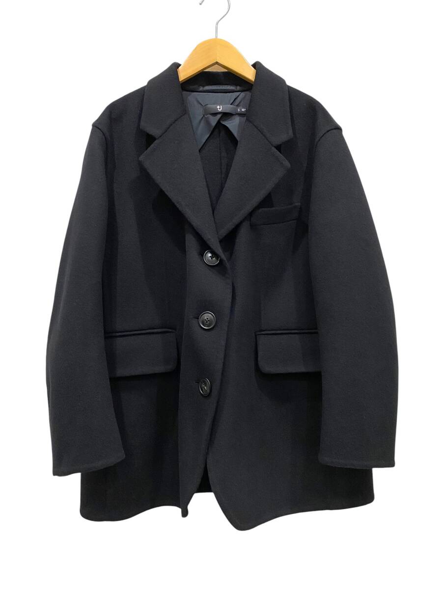 ユニクロ ジルサンダー UNIQLO +J カシミヤブレンド オーバーサイズ ジャケット 211-435935 ブラック size S レディース