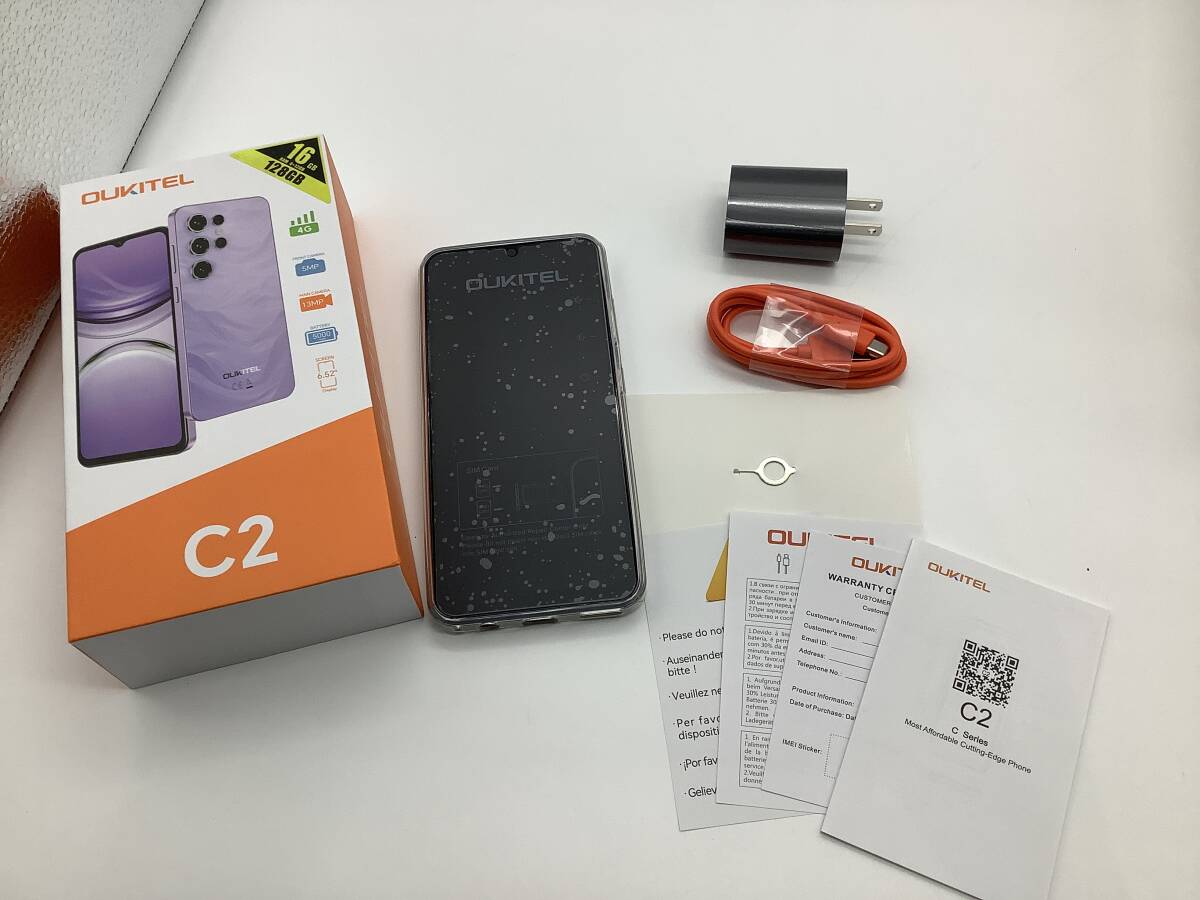 n4748 OUKITEL C2 Android 14 スマートフォン 本体 SIMフリー 16GB RAM 128GB 1TB拡張可能 スマホ 本体 13MP+5MPカメラ 4GデュアルSIM