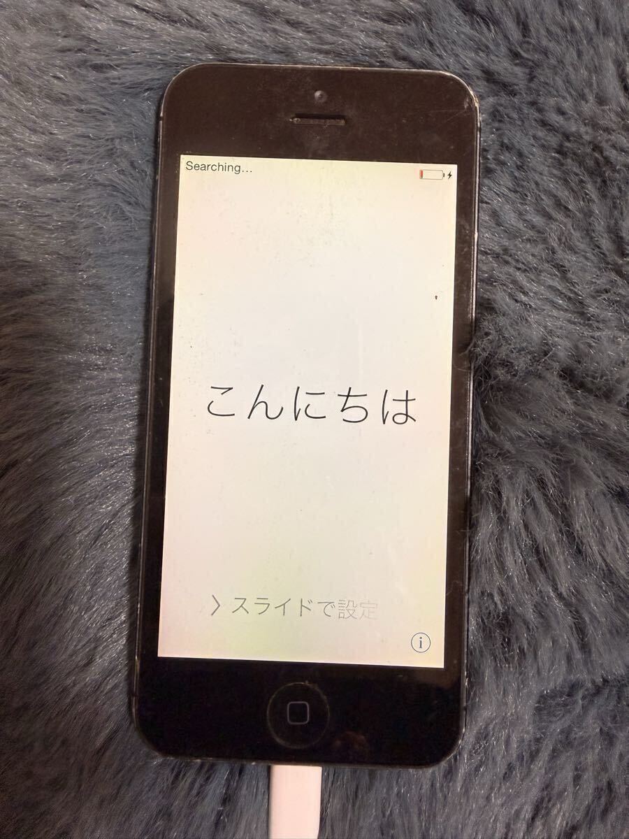 ［初期化済み］ Apple iPhone5 ブラック　12.6GB J-587