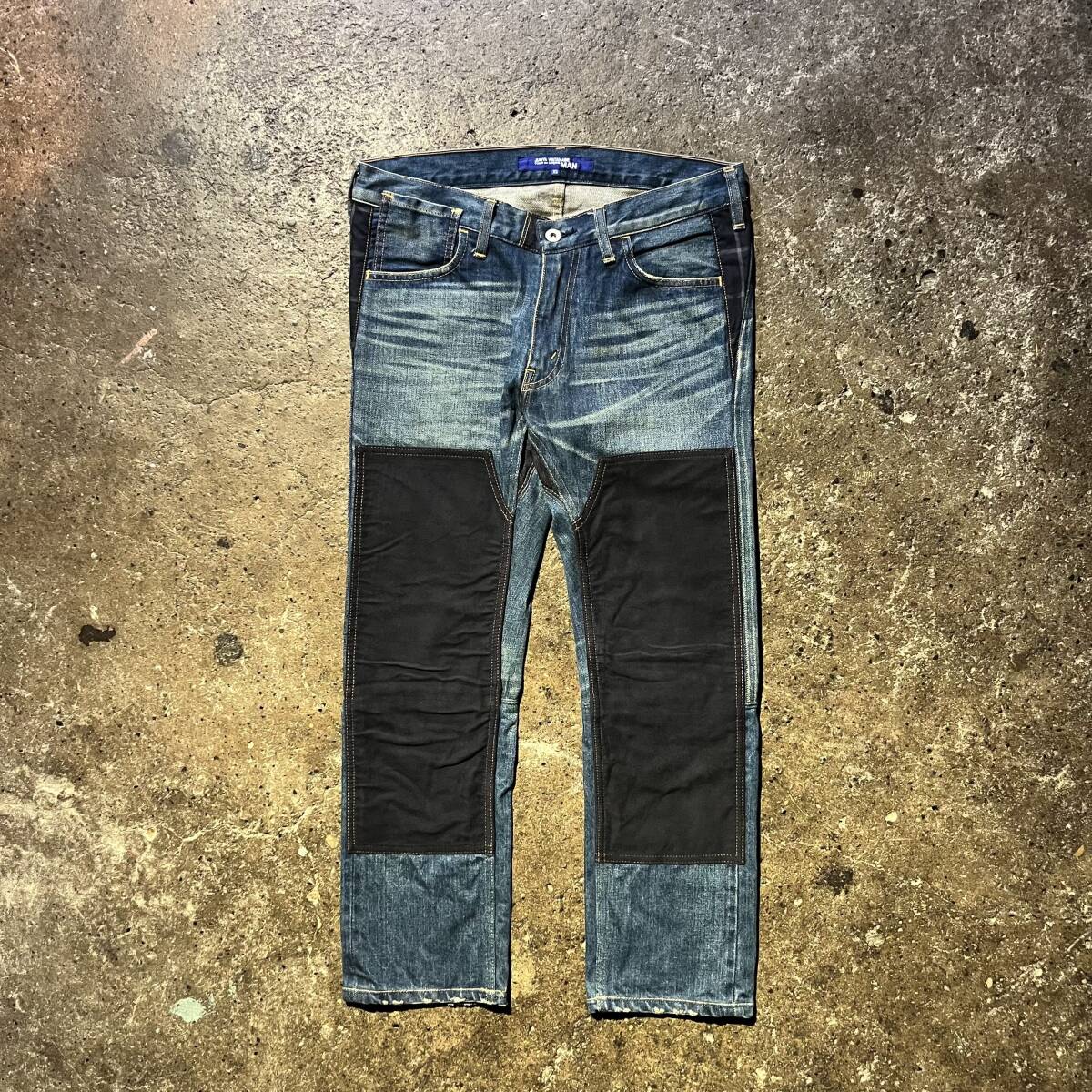 JUNYA WATANABE MAN×LEVI'S 16aw ダブルニーデニムパンツ XS 裏地迷彩 ジュンヤワタナベマン リーバイス 2016aw AD2016 COMME des GARCONS