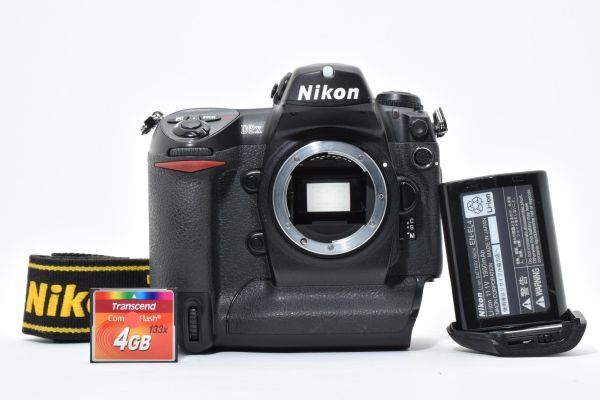 ★良品★ Nikon ニコン D2X ボディ デジタル一眼カメラ　ストラップ CFカード付 #K665