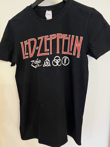 USA古着●LED ZEPPELIN レッドツェッペリン バンドロゴTシャツ●GILDAN 黒●Sサイズ