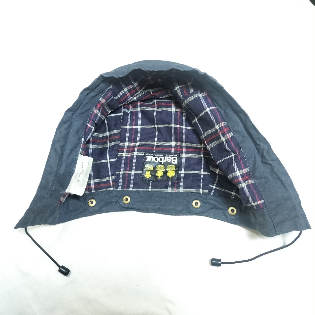 90s Barbour バブアー　フード　ネイビー