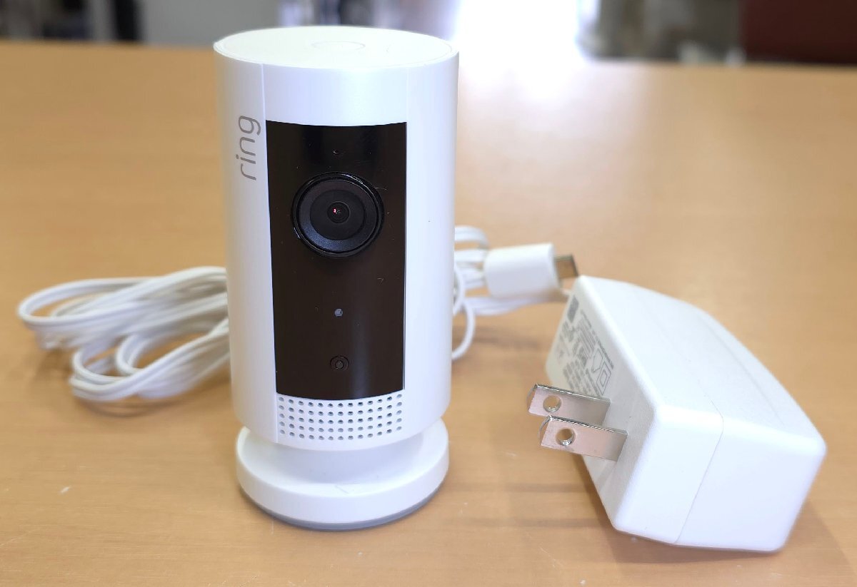 美品・動作品 Ring/リング 防犯カメラ 見守りカメラ indoor Cam 軽量小型 屋内用 セキュリティカメラ 5UM4E5