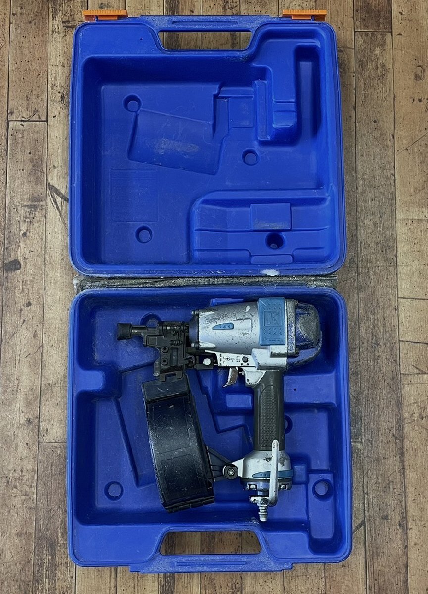 動作品 カネマツ サイディング用 エア釘打機 KZ-550SD ケース付 常圧 Kanematsu 兼松